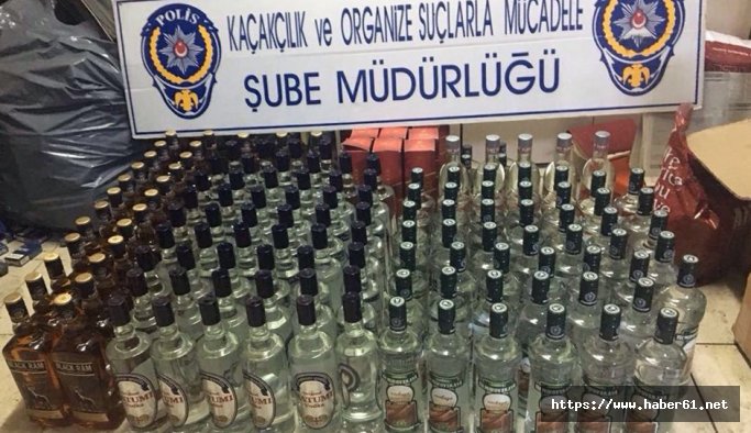 Rize'de kaçak içki operasyonu