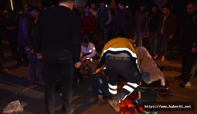 Karşıya geçen yayaya çarptı: 1 yaralı