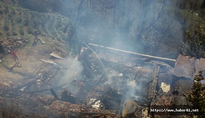 Rize'de yangın: 1 ölü