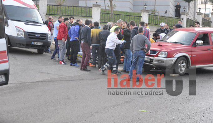 Trabzon'da kaza! Kadın aracın altında kaldı