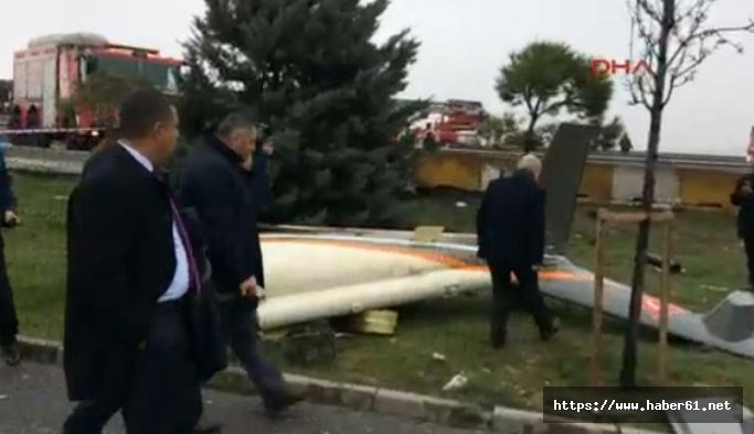 İstanbul'da helikopter kuleye çarparak yere çakıldı!