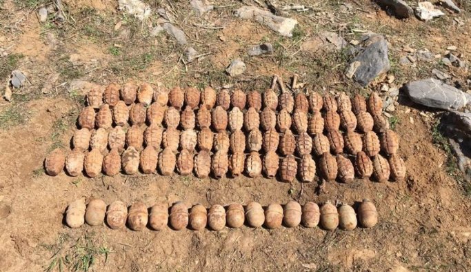 Batman’da 93 el bombası ele geçirildi