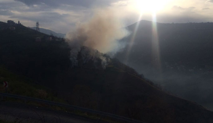 Trabzon Yıldızlı'da yangın paniği