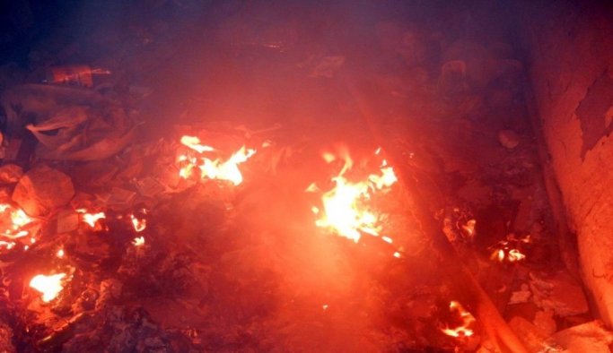 Yangın panik yarattı