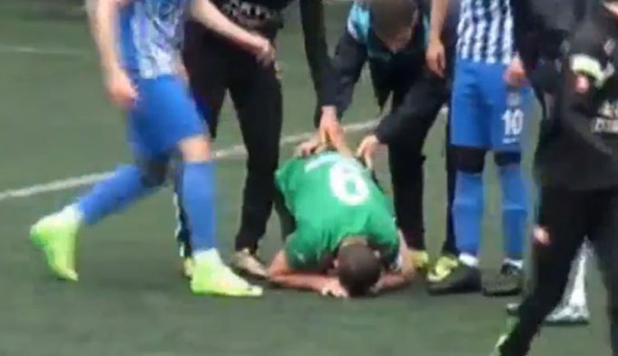 Trabzon’da Amatör maçta korkutan olay!