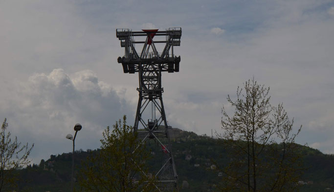 Karadeniz'in en uzun mesafeli teleferiğinde sona doğru