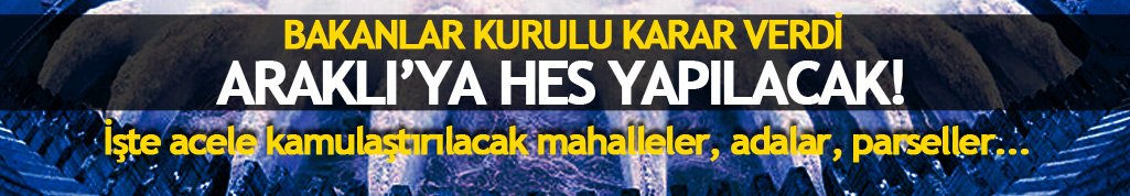 Araklı'ya HES yapılacak!
