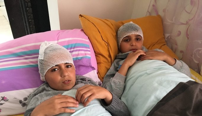 Kuş yakalamaya çalışırken 12 metrelik duvardan düştüler