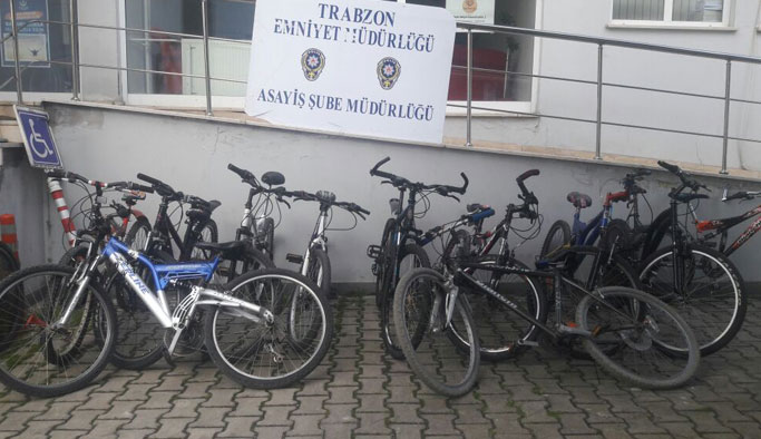 Trabzon'da bisiklet hırsızları yakalandı