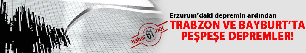 Trabzon ve Bayburt’ta deprem oldu!