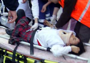 Servis kaza yaptı: 12 yaralı