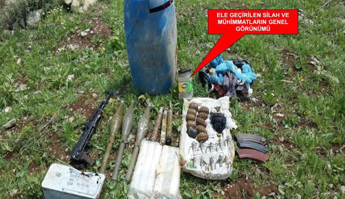 Silah ve mühimmat ele geçirildi