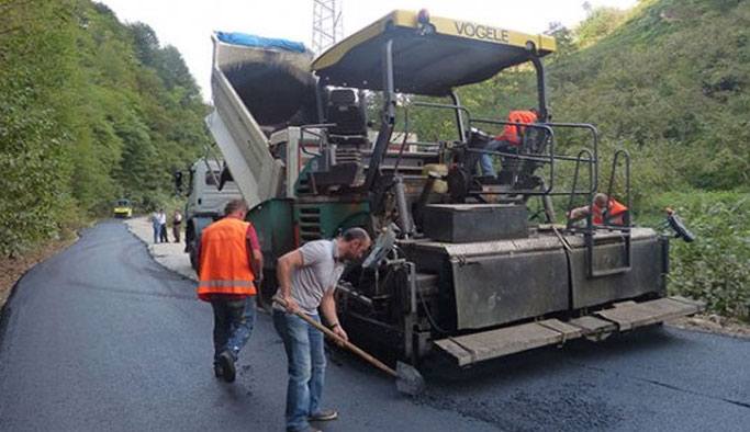 Trabzon'da Asfalt çalışmaları sürüyor