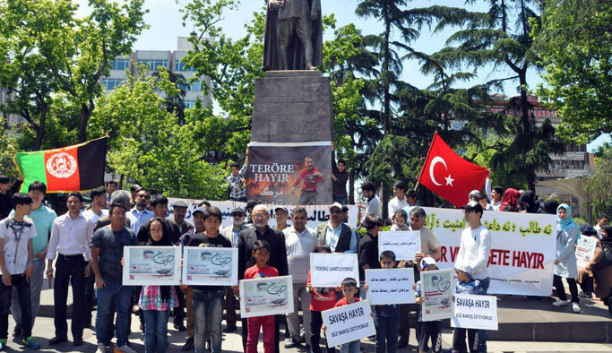 Trabzon'da Afgan protestosu