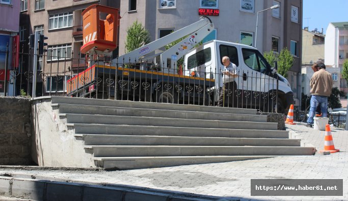 Trabzon'da karadeniz fıkrası gibi merdiven