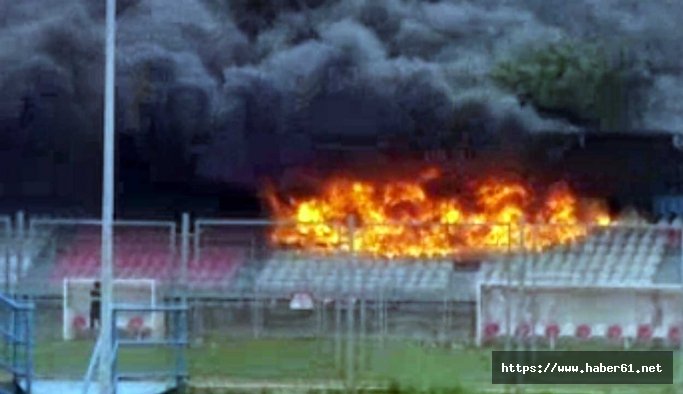 Spor kompleksinde korkutan yangın!