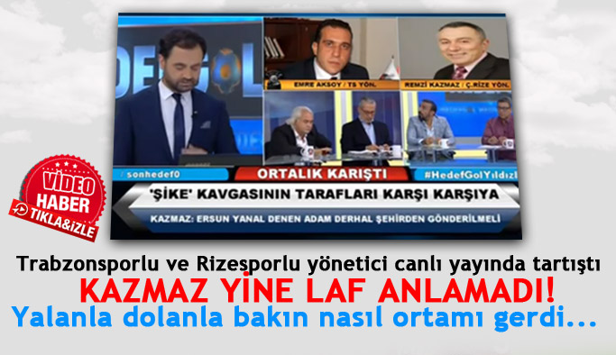 Trabzonspor ve Rize yöneticisi canlı yayında kapıştı!