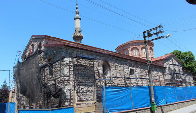 Trabzon'da Ortahisar Fatih Camisi'nin onarımı sürüyor
