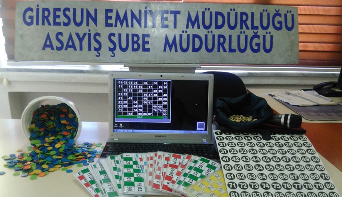 Giresun’da tombala operasyonu