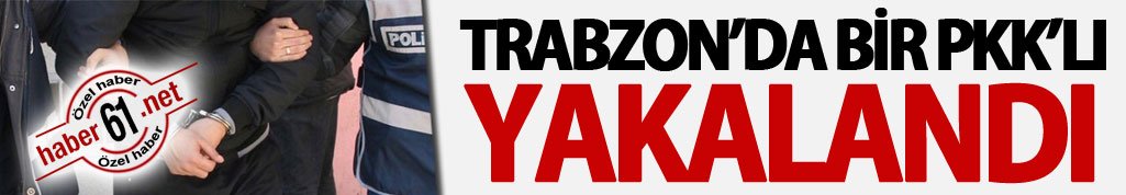 Trabzon’da bir PKK'lı yakalandı