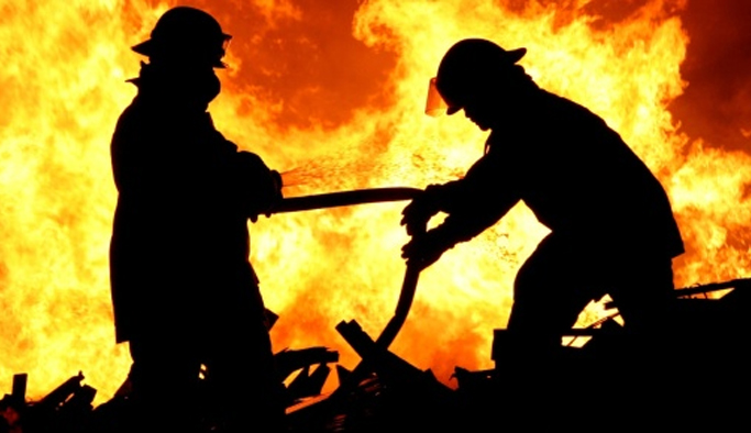 Trabzon'da inşaatta yangın