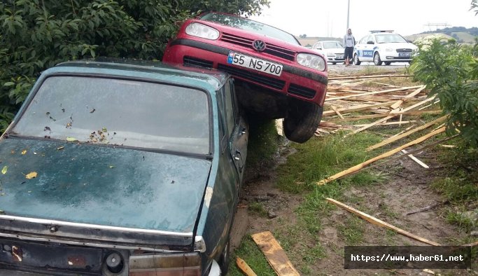 Samsun'da ilginç kaza