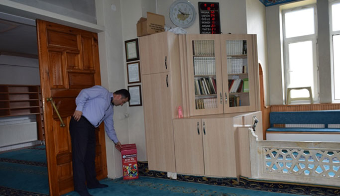 Trabzon'da camilere atık pil kutusu