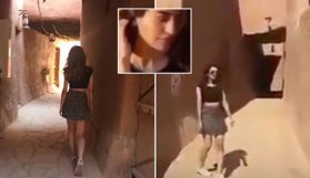 Mini etek giydi gözaltına alındı