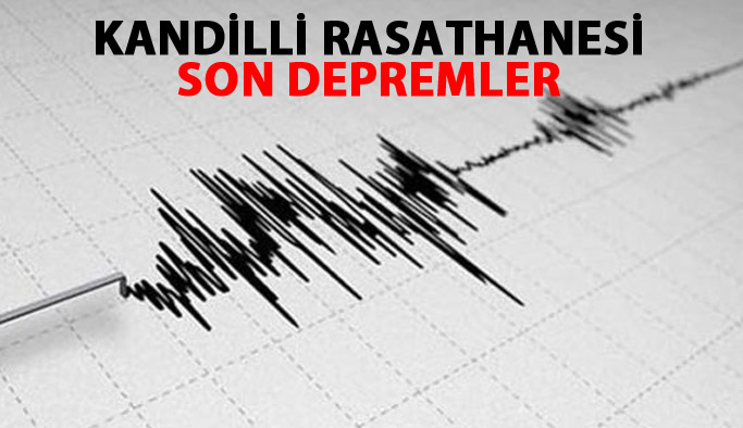 Kandilli Rasathanesi son depremler listesi!