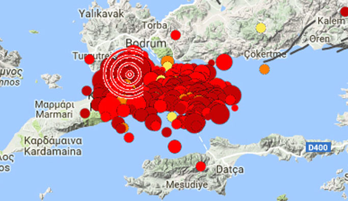 Ege'de yine deprem oldu