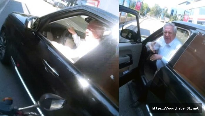 Aziz Yıldırım yine yaptı yapacağını! Aracını motorcunun üzerine kırdı