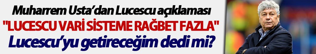 Muharrem Usta: "Lucescu vari sisteme rağbet fazla"