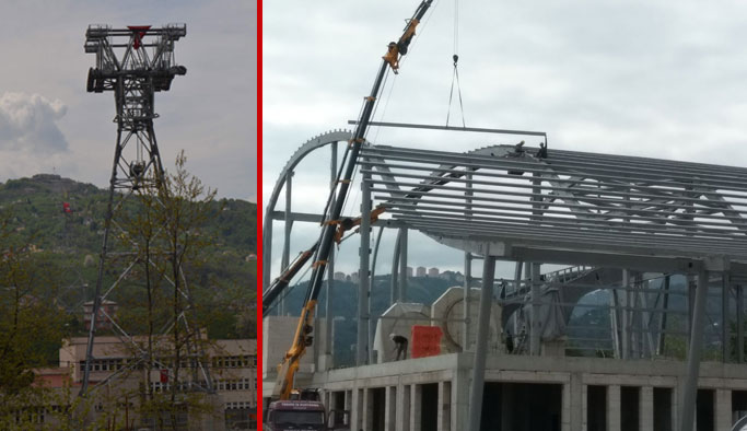 Trabzon'un ilk teleferiğinde sona doğru