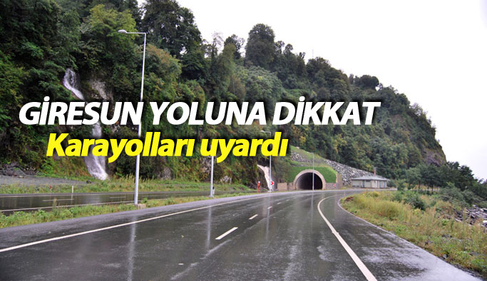 Giresun yolunda çalışma yapılıyor