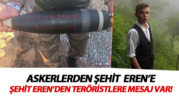 Hakkari'de bombaların üzerine "İyiki varsın Eren" yazdılar