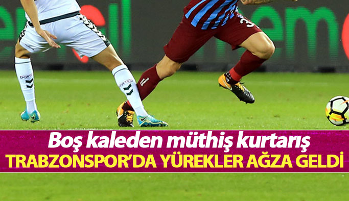 Trabzonspor'da yürekleri ağza getiren pozisyon