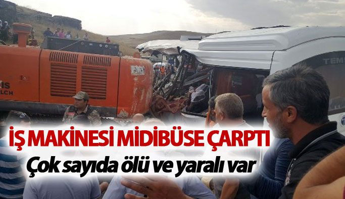İş makinesi midibüsün üzerine düştü: Çok sayıda ölü ve yaralı var