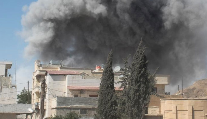 Telafer'e hava saldırısı başladı