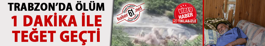 Trabzon’da ölüm 1 dakika ile teğet geçti