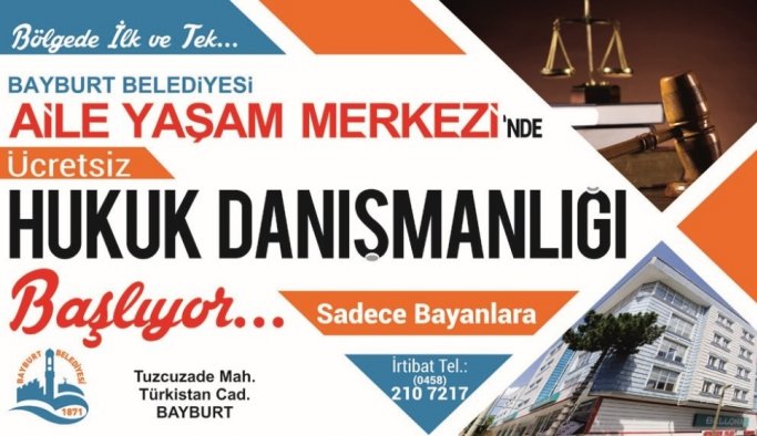 Bayburt'ta ücretsiz hukuk danışmanlığı hizmeti