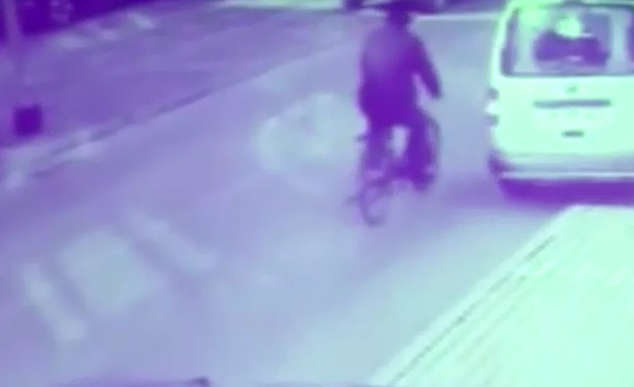 Bisikletli genç ölümden döndü!