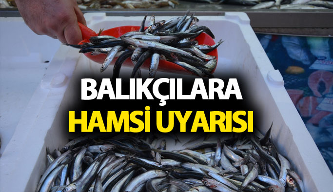 Balıkçılara hamsi uyarısı