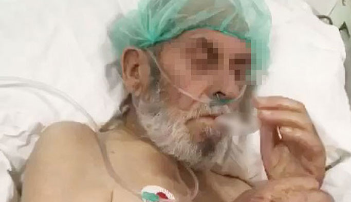 Yoğun bakımda skandal görüntüler: Yaşlı hastaya sigara...