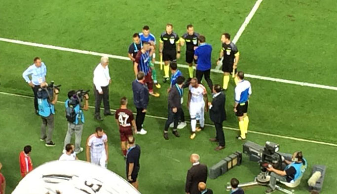 Trabzonspor Alanyaspor maçında gerginlik