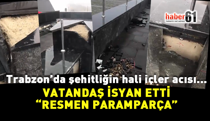 Trabzon'da Harmantepe Şehitliği'nin hali içler acısı...