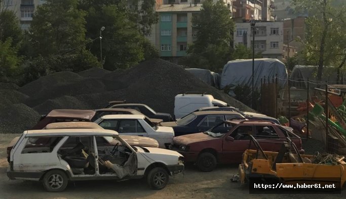 Akçaabat’ta hurda araçlar toplandı