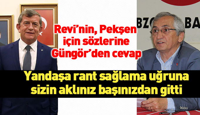 Revi'nin sözlerine Güngör'den cevap: Rant sağlama uğruna sizin aklınız gitti