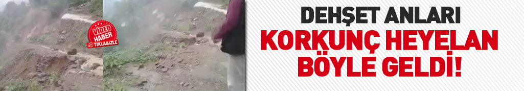 Rize'de korkunç heyelan anı!