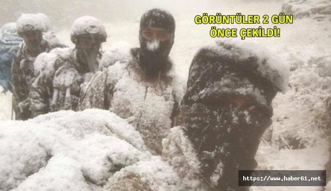 Mehmetçik'ten kar ve sis altında operasyon