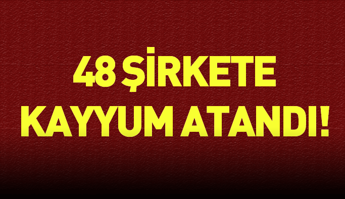 Flaş gelişme! 48 şirkete kayyum atandı!